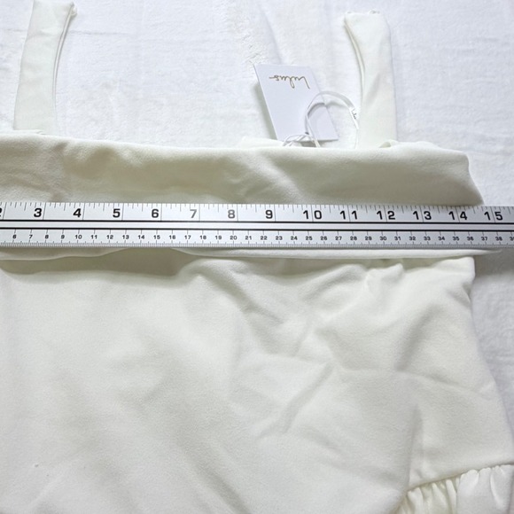 Lulus Maxi Dress Women XL White NWT Halter Neck Sleeveless Bridal - Picture 5 of 5